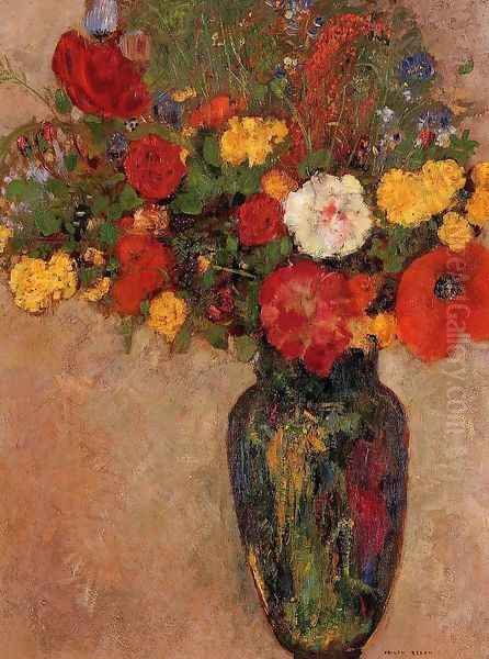 Vase Of Flowers3 Oil Painting by Odilon Redon