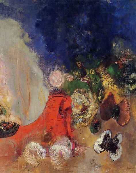 The Red Sphinx Oil Painting by Odilon Redon