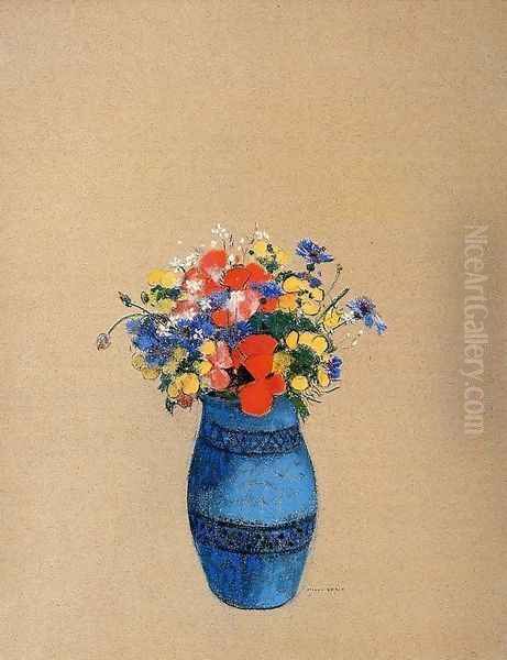 Vase Of Flowers16 Oil Painting by Odilon Redon