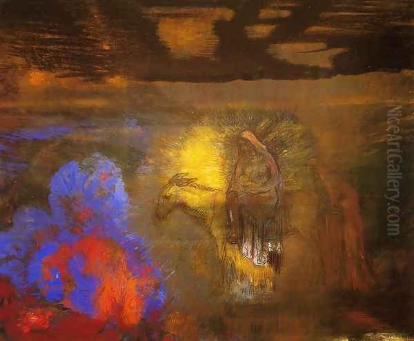 The Flight Into Egypt Oil Painting by Odilon Redon