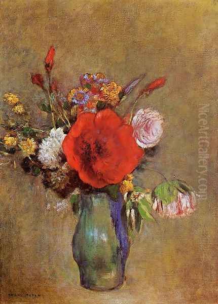 Vase Of Flowers12 Oil Painting by Odilon Redon