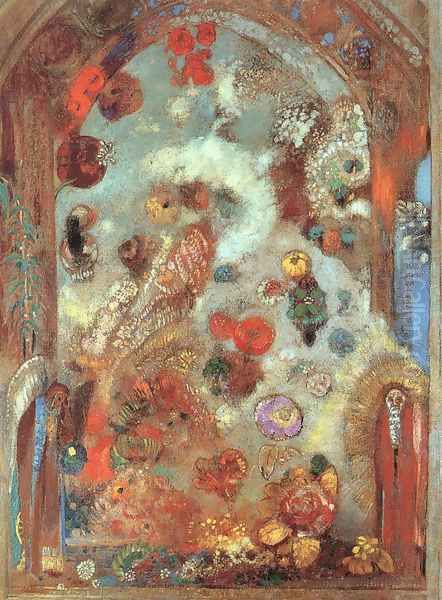 Stained Glass Window (Allegory) 1908 Oil Painting by Odilon Redon