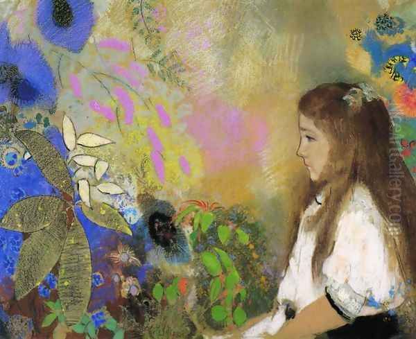 Portrait Of Yseult Fayet Oil Painting by Odilon Redon