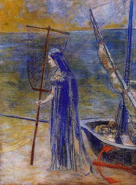 The Fisherwoman Oil Painting by Odilon Redon