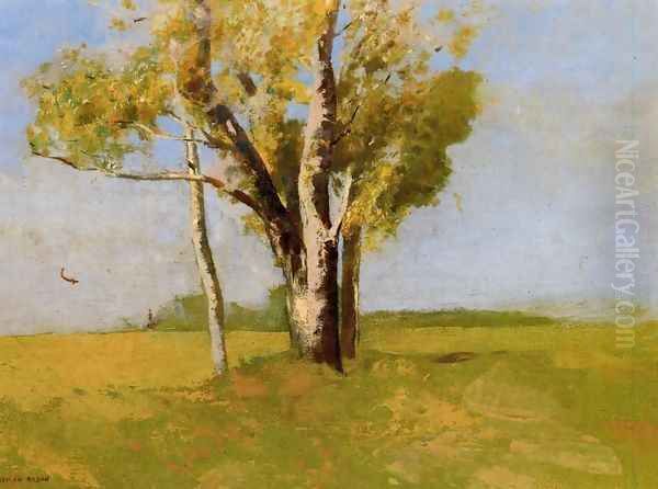 Trees Oil Painting by Odilon Redon