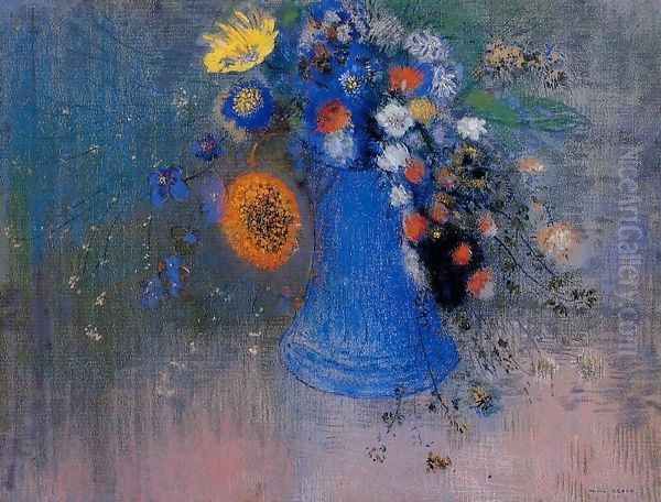 Vase Of Flowers8 Oil Painting by Odilon Redon