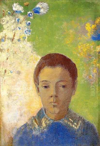 Portrait of Ari Redon 1898 Oil Painting by Odilon Redon