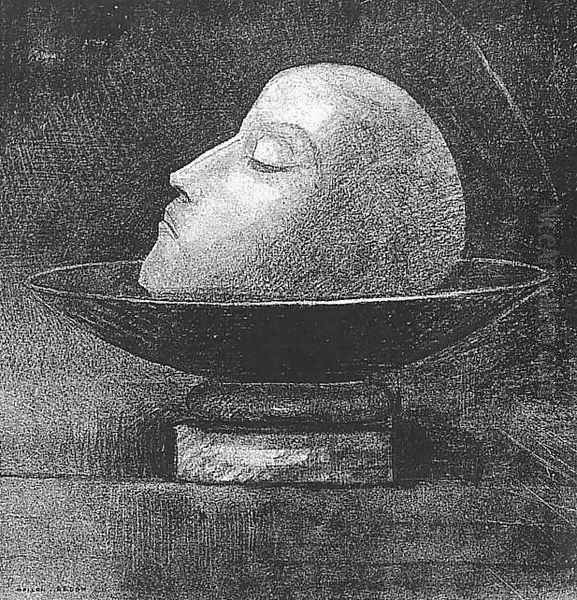 Head of a Martyr 1877 Oil Painting by Odilon Redon