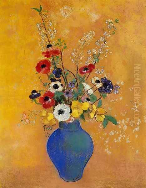 Vase Of Flowers7 Oil Painting by Odilon Redon