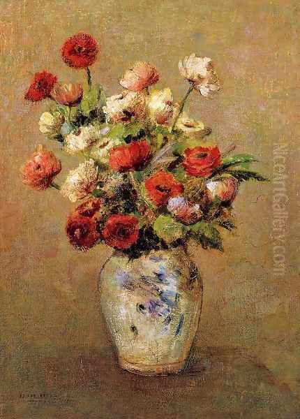 Bouquet of Flowers I Oil Painting by Odilon Redon