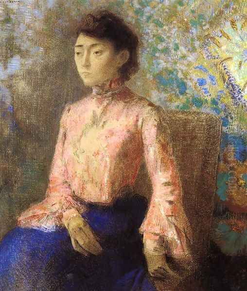 Portrait Of Jeanne Chaine Oil Painting by Odilon Redon