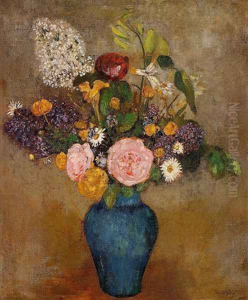 Vase Of Flowers6 Oil Painting by Odilon Redon