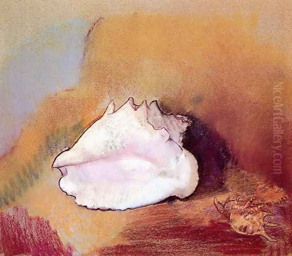 The Seashell Oil Painting by Odilon Redon