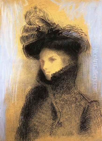 Portrait Of Marie Botkine Oil Painting by Odilon Redon