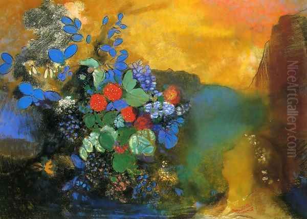 Ophelia 2 Oil Painting by Odilon Redon