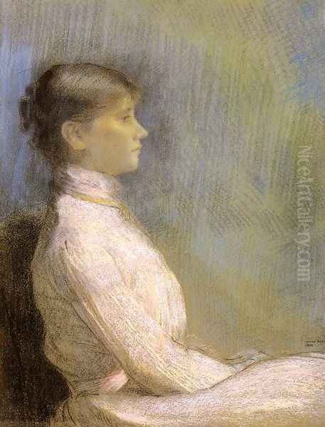 Portrait Of Paule Gobillard Oil Painting by Odilon Redon