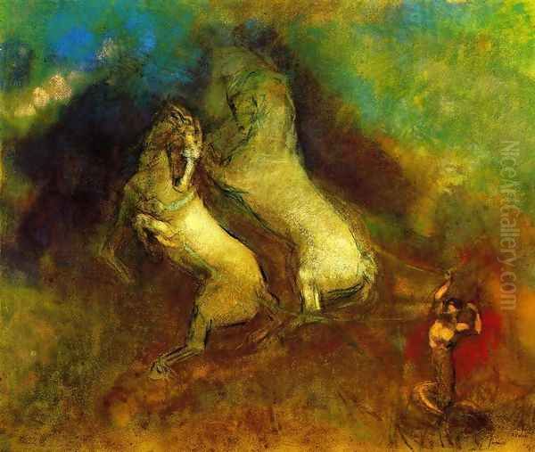 The Chariot Of Apollo3 Oil Painting by Odilon Redon