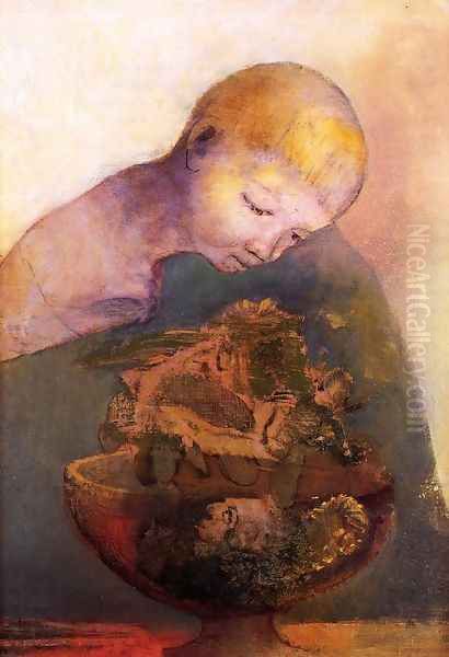 The Chalice Of Becoming Oil Painting by Odilon Redon