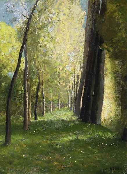 Lane of Trees Oil Painting by Odilon Redon