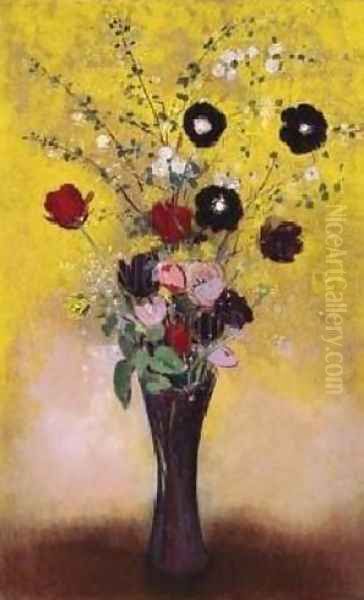 Vase of Flowers Oil Painting by Odilon Redon