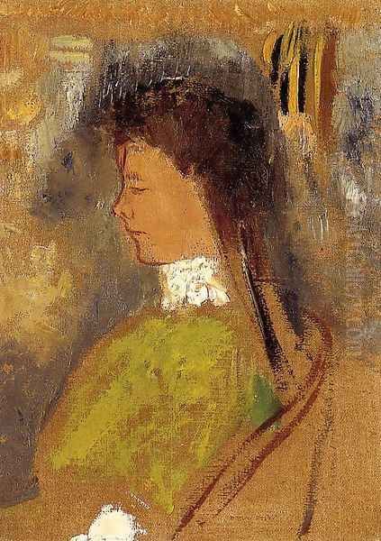 Violette Haymann 2 Oil Painting by Odilon Redon