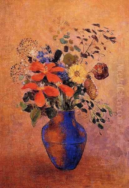 Vase of Flowers 01 Oil Painting by Odilon Redon