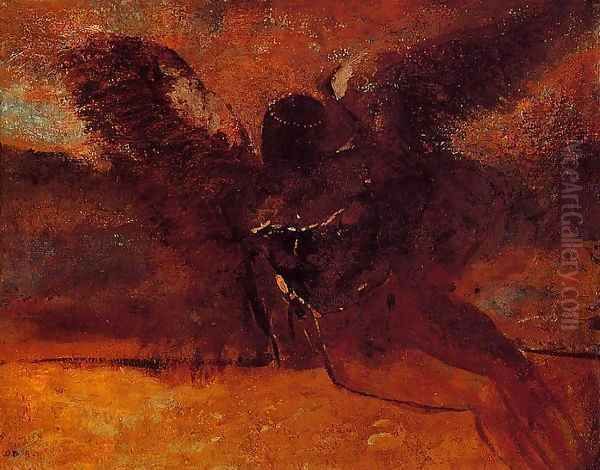 The Fall of Icarus Oil Painting by Odilon Redon