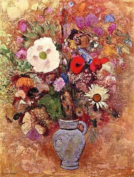 Vase of Flowers 1903-1905 Oil Painting by Odilon Redon