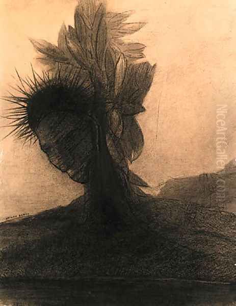 Head-tree Oil Painting by Odilon Redon