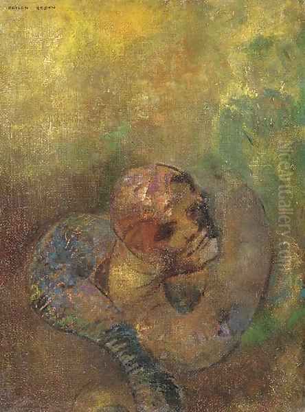 La chrysalide Oil Painting by Odilon Redon