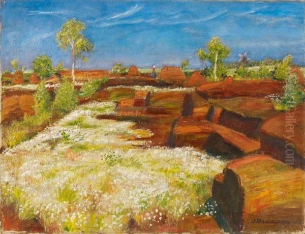 Fruhling Im Quelkhornermoor Oil Painting by Otto Modersohn