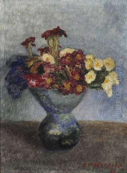 Blumenstraus Oil Painting by Otto Modersohn