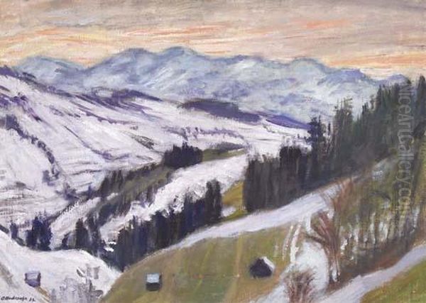 Der Gailenberg Im Winter. 1933. Oil Painting by Otto Modersohn