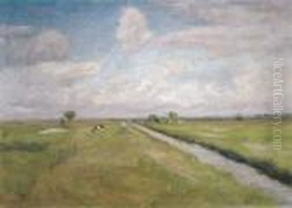 Hammewiese Oil Painting by Otto Modersohn