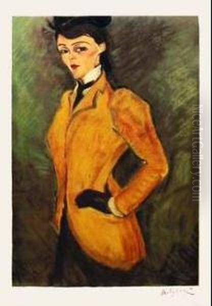 L'amazzone Oil Painting by Amedeo Modigliani