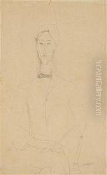 Portrait Of Jean Cocteau Oil Painting by Amedeo Modigliani