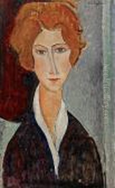 Portrait De Femme Oil Painting by Amedeo Modigliani