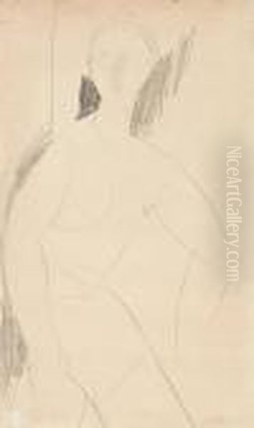 Nu Feminin Assis Oil Painting by Amedeo Modigliani