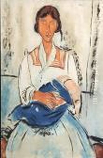 L'italienne Oil Painting by Amedeo Modigliani