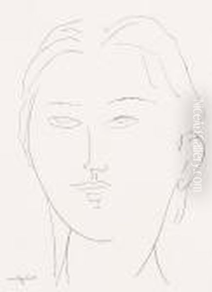 Tete De Femme I Oil Painting by Amedeo Modigliani