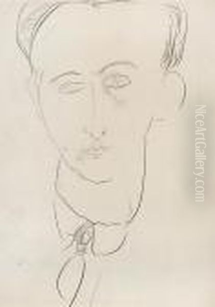 Portrait D'un Jeune Homme Oil Painting by Amedeo Modigliani