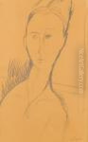 Portrait De Jeanne Oil Painting by Amedeo Modigliani