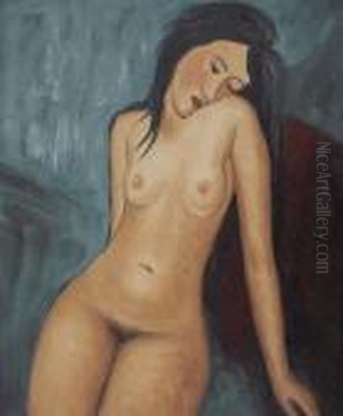 Female Nude Oil Painting by Amedeo Modigliani