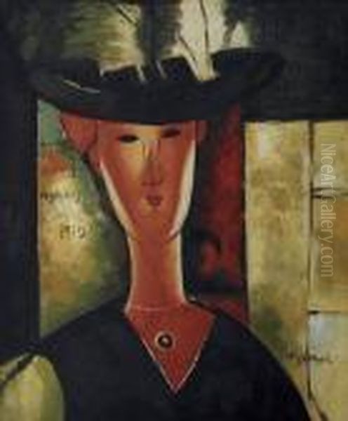 Portrait Of Madam Pompadour Oil Painting by Amedeo Modigliani