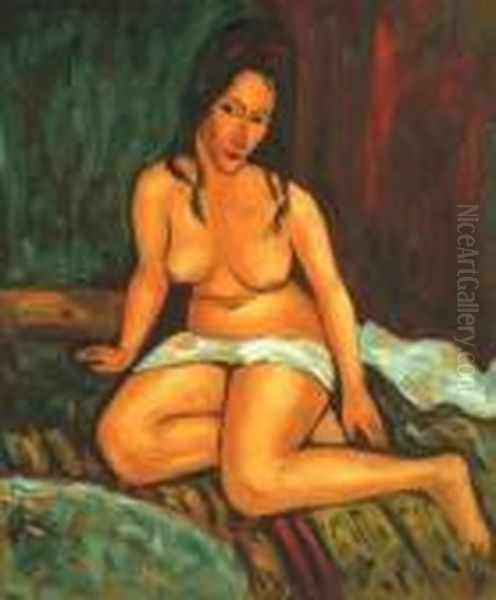 Seated Nude Oil Painting by Amedeo Modigliani