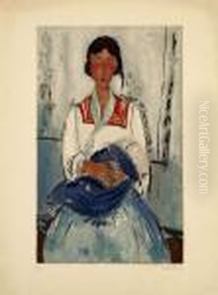 L'italienne Oil Painting by Amedeo Modigliani