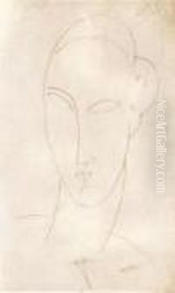 Testa Di Cariatide Oil Painting by Amedeo Modigliani