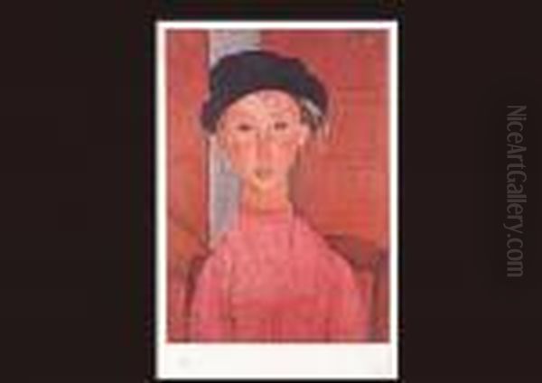 Girl With Beret Oil Painting by Amedeo Modigliani