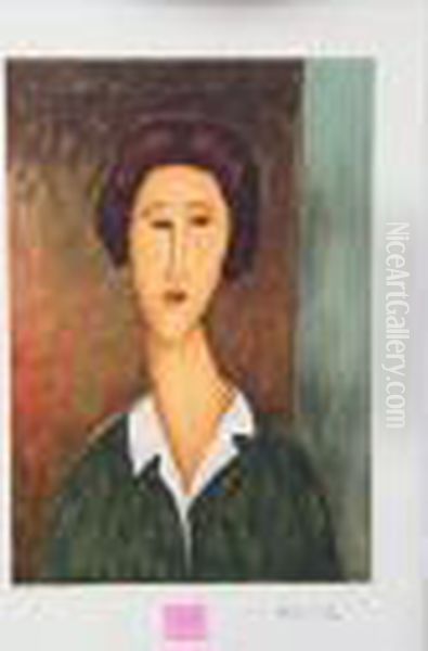 Portrait Au Col Blanc Oil Painting by Amedeo Modigliani