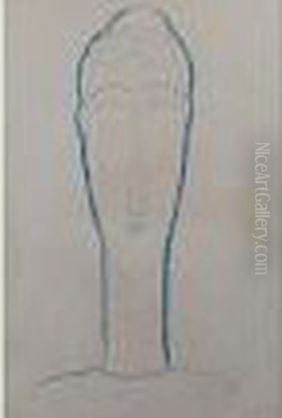 Tete De Femme Oil Painting by Amedeo Modigliani